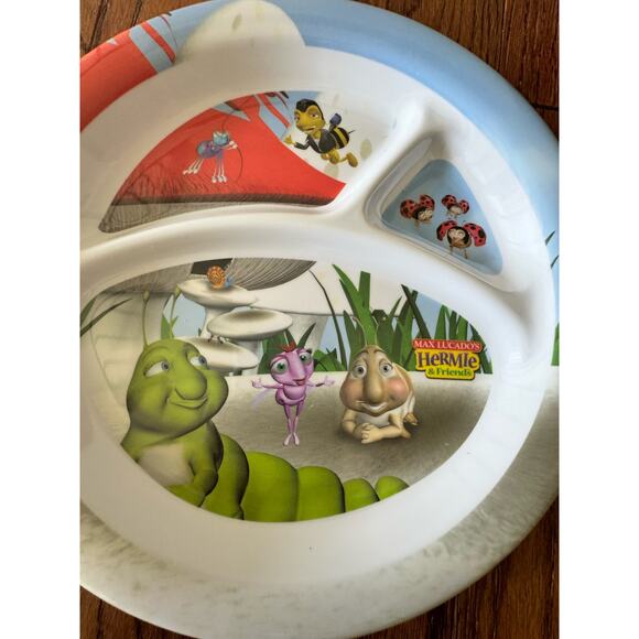Vintage Max Lucado Hermie Child’s Divided Plate Melamine Family Choice Bugs - Picture 5 of 11